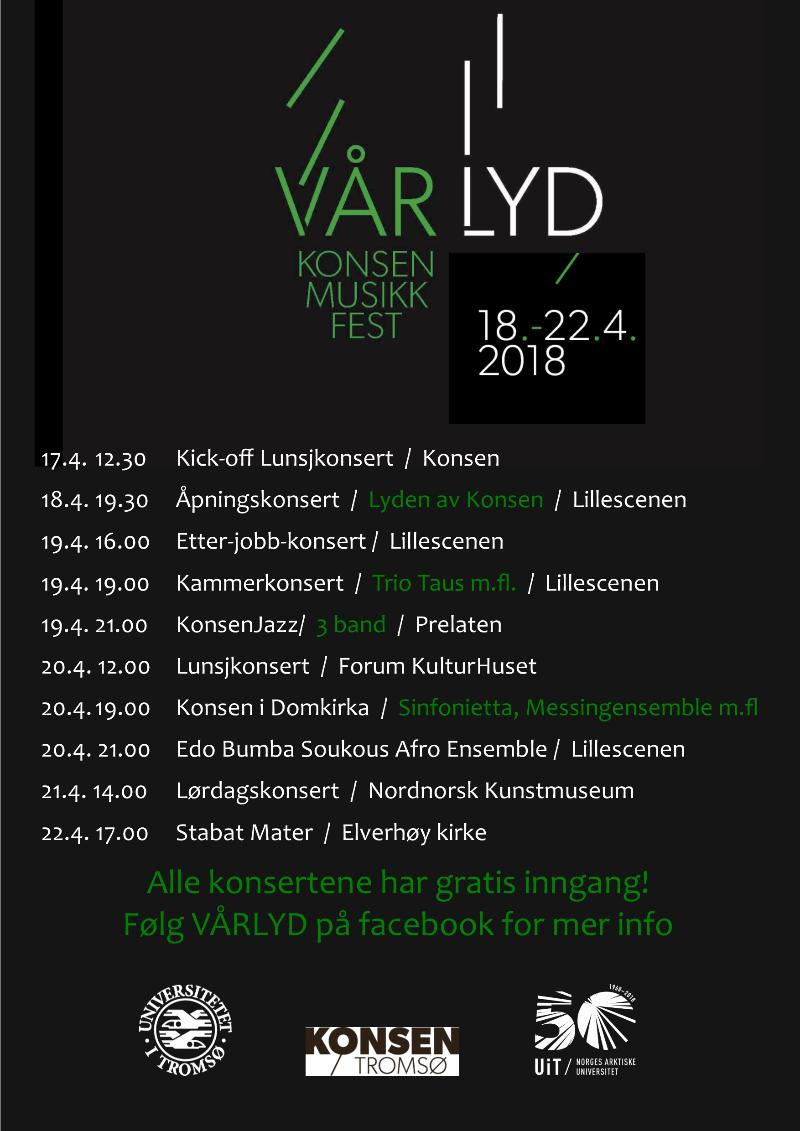 Plaakat for Vårlyd - Konsen Musikkfest